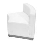 Hercules Alon Series White Leather Concave Chair - Furniture - Chairs - Chair - Flash Furniture