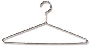 Chrome Wire Hanger, Open Hook