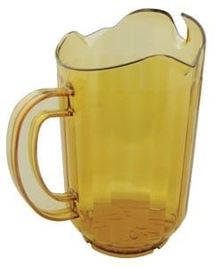 Pitcher, 3 Spout, 60 oz Polycarb Amber