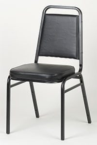 Square Back Stack Chair - Black