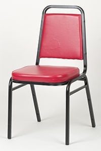 Square Back Stack Chair - Red