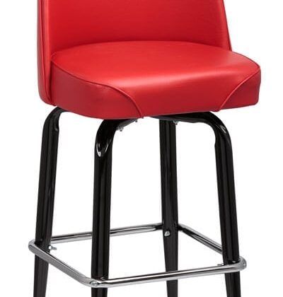 Red Bucket Seat, Black Square Frame, 1 Assemb. in Box