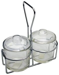 Condiment Jar Rack, 2 Jar Holder