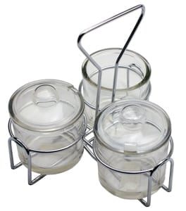 Condiment Jar Rack, 3 Jar Holder