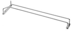 Wire Glass Hanger, 16" Chrome