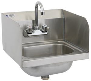 Hand Sink with Splash Guard and Faucet, 15"