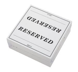 Paper Reserved Sign