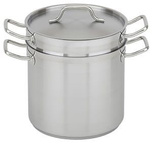 Stainless Steel Double Boiler with Lid, 20 qt