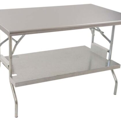 Folding Work Table with Undershelf, 30x60