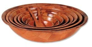 Woven Wood Bowl 16"