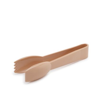 Plastic Tong, 6" Beige